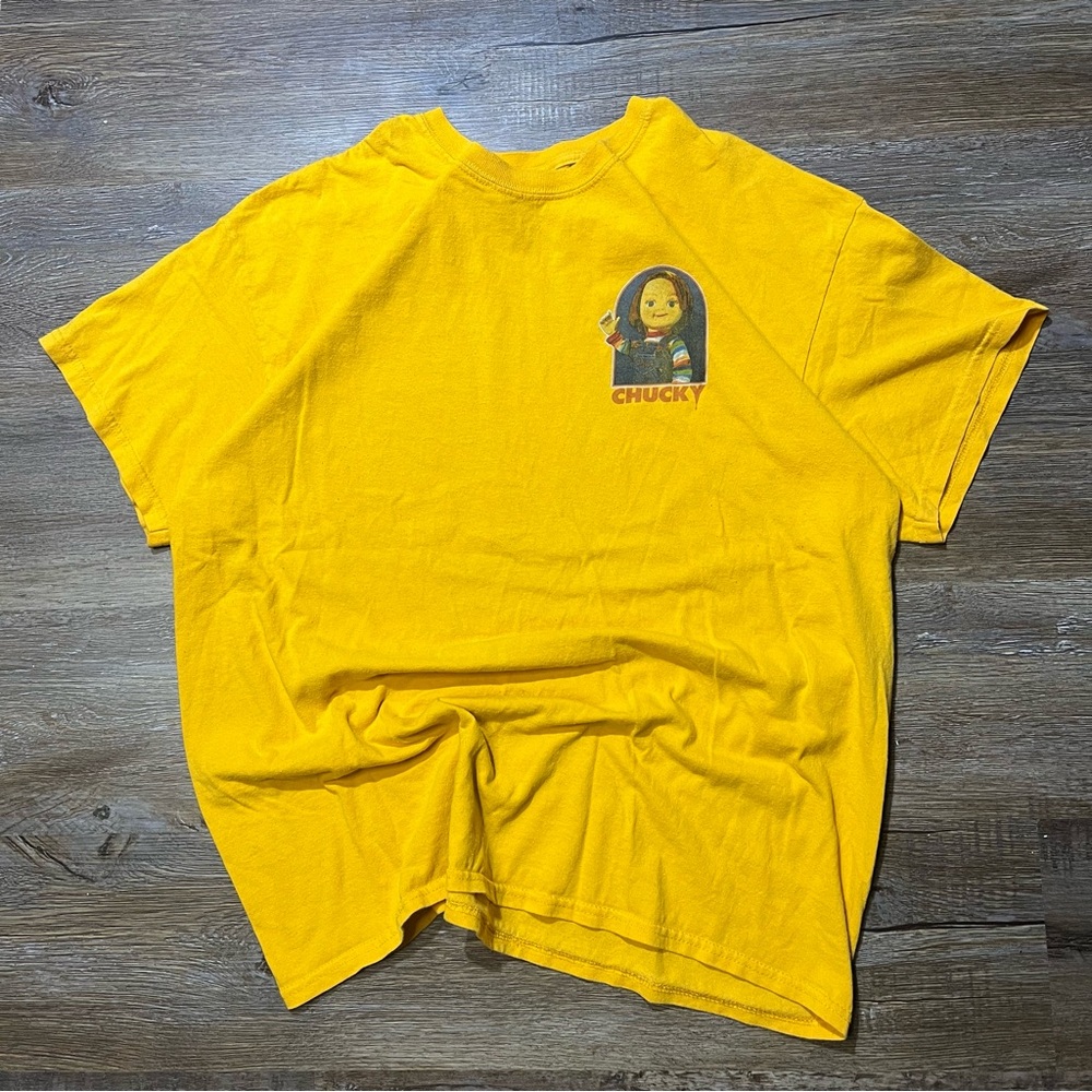 Chucky the Doll Graphic‎ Tee in Bright Yellow